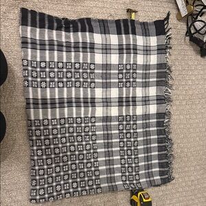 Black and White Plaid Scarf